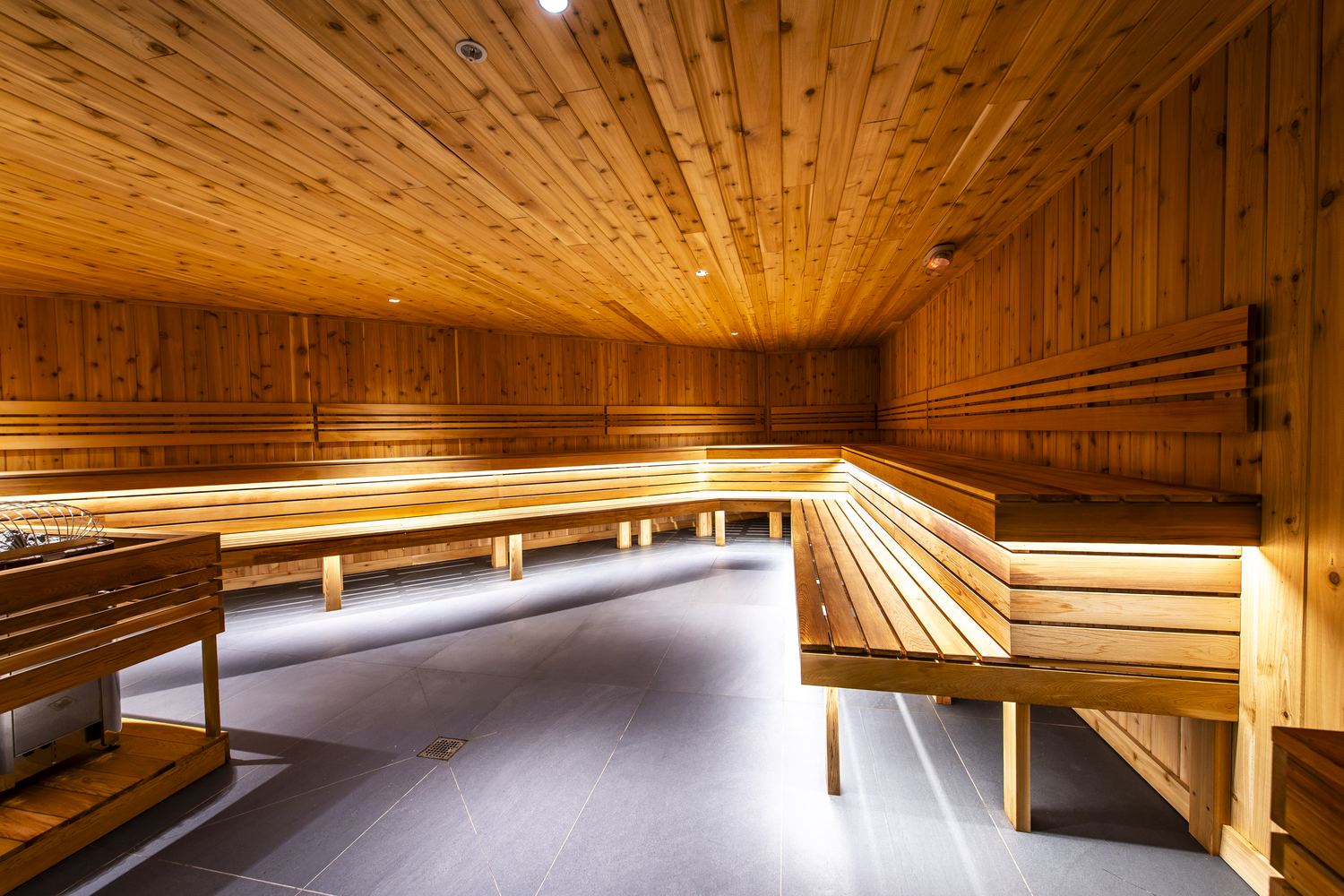 Traditional Finnish sauna at an Anatomy Wellness Sanctuary